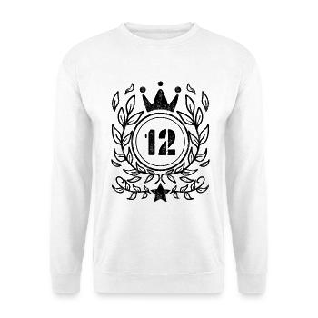 12 years old crown - 12 birthday - Unisex Sweatshirt - white - Front