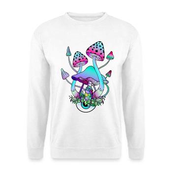 Magic Mushrooms Psychedelic Mushroom Eyes Art - Unisex Sweatshirt - white - Front
