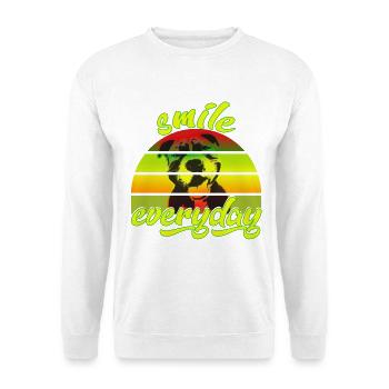 American Bully smile everyday Regenbogenfarben - Unisex Pullover - Weiß - Vorne