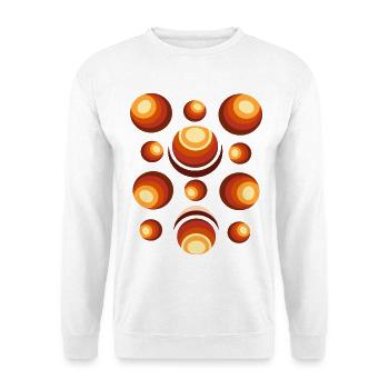 Retro Circle Pattern 70s Crescent - Unisex Sweatshirt - white - Front