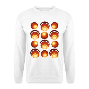70s Retro Ball Pattern Orange Brown - Unisex Sweatshirt - white - Front