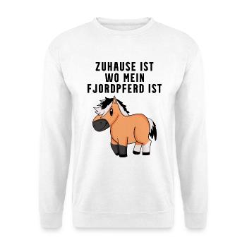 Norwegisches Fjordpferd Pferd Hauspferd Pferde - Unisex Pullover - Weiß - Vorne