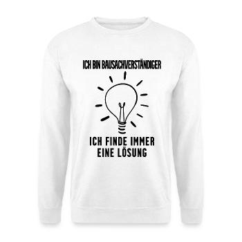 Bausachverständiger Beruf Ausbildung - Unisex Pullover - Weiß - Vorne