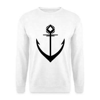Ancre Noire - Sweat-shirt Unisexe - blanc - Devant