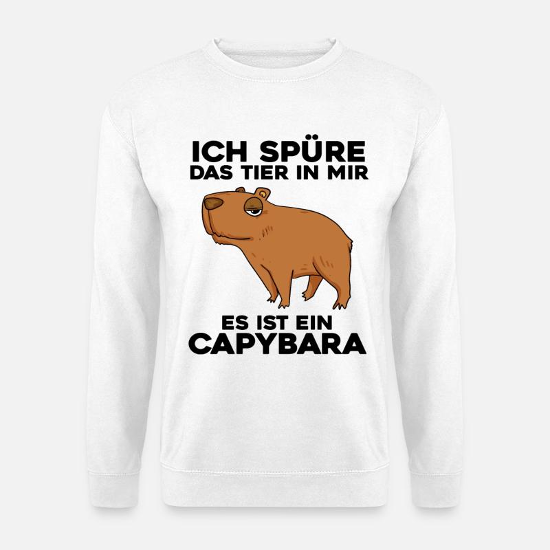 Capybara Wasserschwein - Unisex Pullover - Weiß