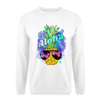 Pineapple Aloha Colorful - Unisex Sweatshirt - white - Front