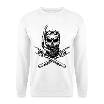 Plongeur Barbu Fan de Rock'n Roll - Sweat-shirt Unisexe - blanc - Devant