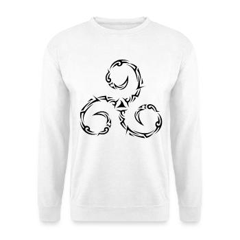 Triskèle Tribal Celte Breton - Sweat-shirt Unisexe - blanc - Devant