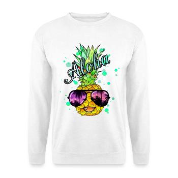 Vampire pineapple with cool sunglasses - Unisex Sweatshirt - white - Front