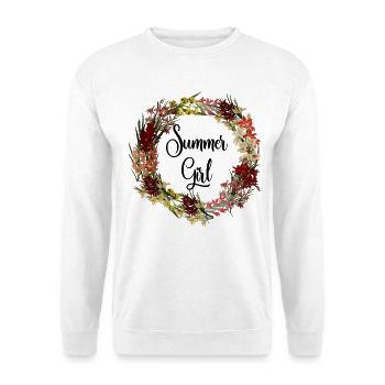 Summer Girl Gladious Flower Leo Zodiac Born In Aug - Unisex Sweatshirt - white - Front