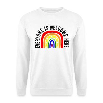 UNITY DAY Everyone is Welcome Here Boho Rainbow - Unisex Sweatshirt - white - Front
