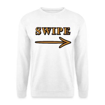 Conception de la direction de la flèche de balayage - Sweat-shirt Unisexe - blanc - Devant
