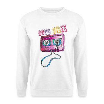 Retro Vintage Mixtape Cassette Tape 80's 90's Coût - Sweat-shirt Unisexe - blanc - Devant