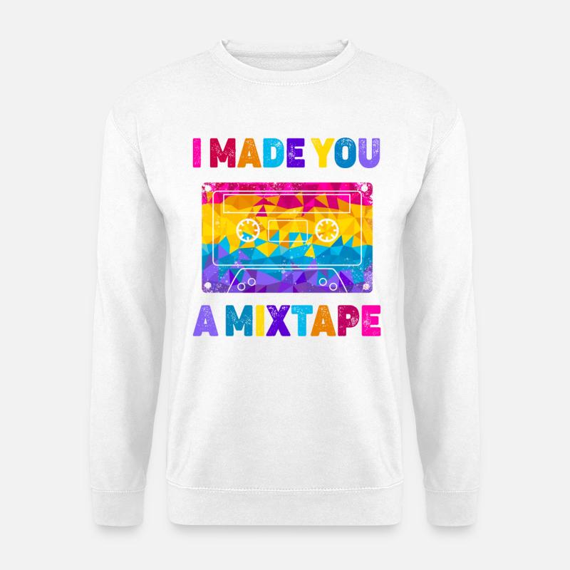 Retro Vintage I Made You A Mixtape 80's 90's Costu - Unisex Pullover - Weiß