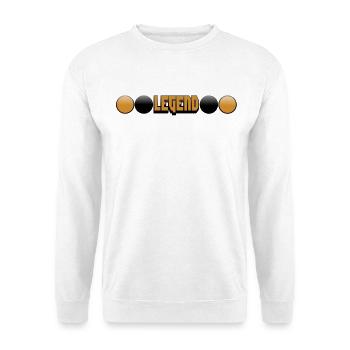 Legend Gradient Logo - Unisex Pullover - Weiß - Vorne - Alina (178cm) & Michal (187cm)