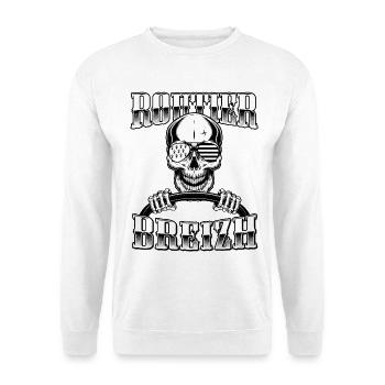 Routier Breizh Lunette Gwenn Ha Du - Sweat-shirt Unisexe - blanc - Devant