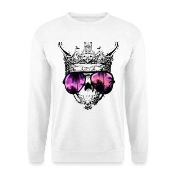 Hipster Skull King - Unisex Sweatshirt - white - Front