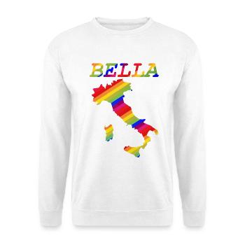 Bella Italia Pride Arc-en-ciel - Sweat-shirt Unisexe - blanc - Devant
