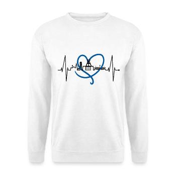Bochum heartbeat Bochum skyline home Ruhrpott - Unisex Sweatshirt - white - Front