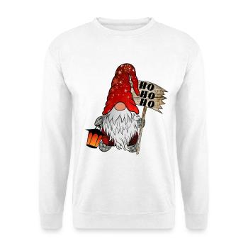 Weihnachts Wicht Christmas Gnome Ho Ho Ho - Unisex Pullover - Weiß - Vorne