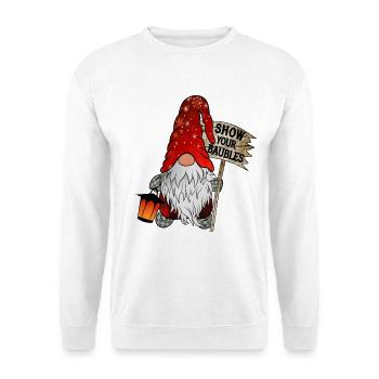 CHRISTMAS GNOME SHOW YOUR BAUBLES - Unisex Sweatshirt - white - Front