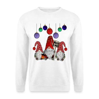 Famille Gnome de Noël - Sweat-shirt Unisexe - blanc - Devant