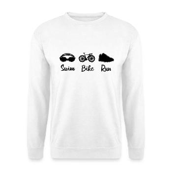 Swimming Cycling Running - Unisex Sweatshirt - white - Front