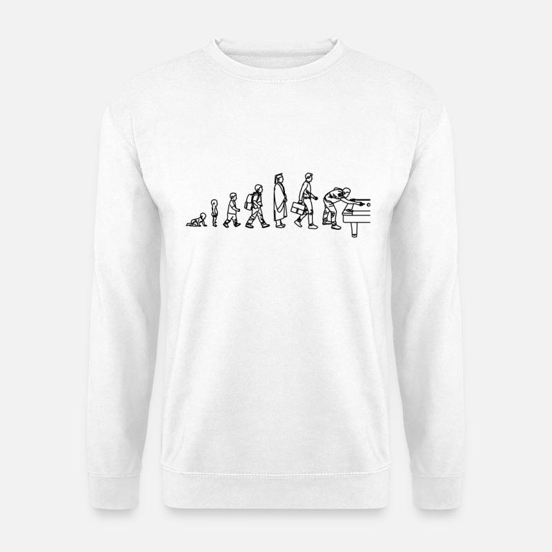 Évolution du billard - Sweat-shirt Unisexe - blanc