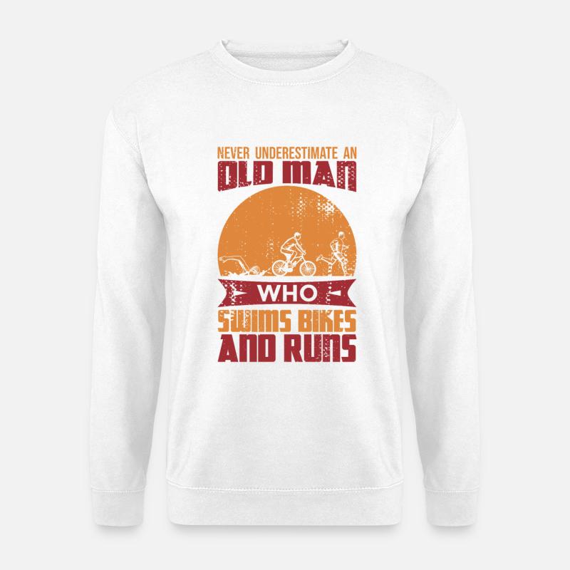 Triathlon Alter Mann - Unisex Pullover - Weiß