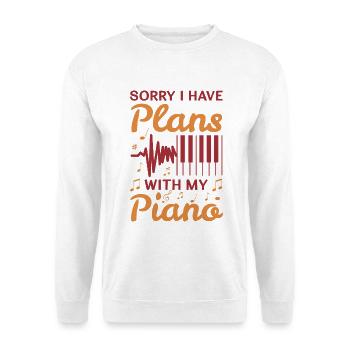 Dicton de piano - Sweat-shirt Unisexe - blanc - Devant