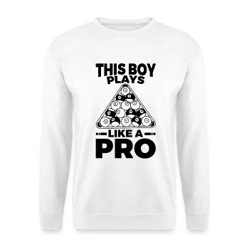 This boy plays like a pro - Unisex Sweatshirt - white - Front