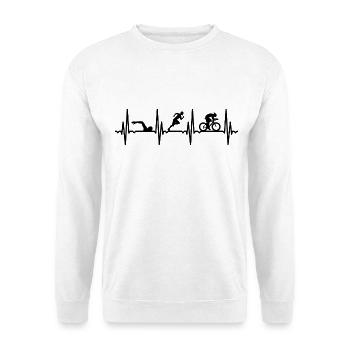 Triathlete heartbeat - Unisex Sweatshirt - white - Front