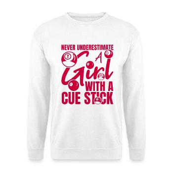 Billard Mädchen - Unisex Pullover - Weiß - Vorne