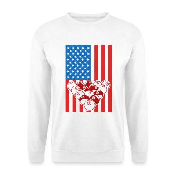 Billiards USA Flag - Unisex Sweatshirt - white - Front