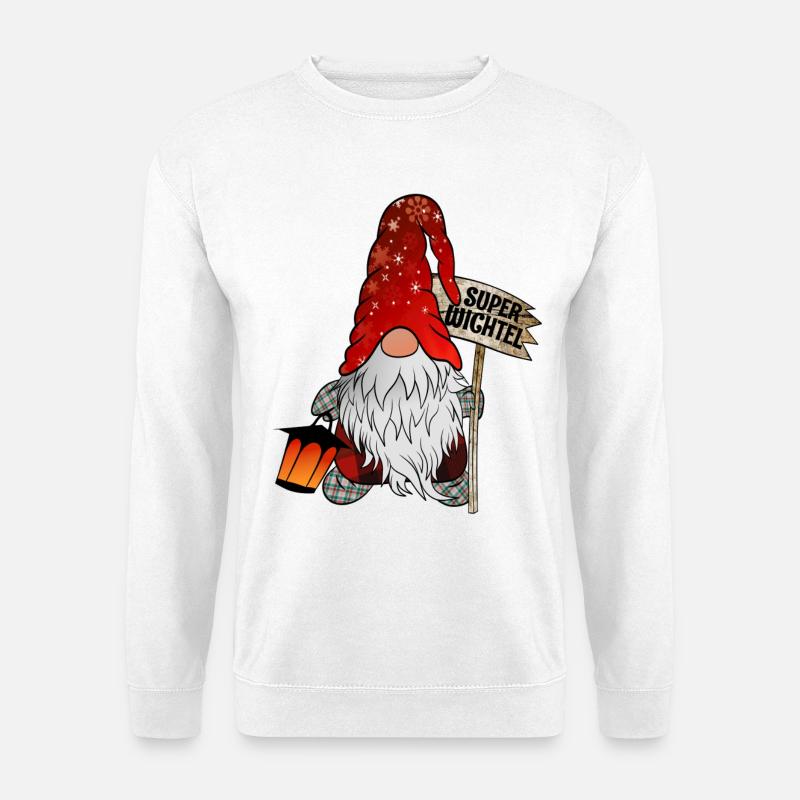 Christmas Gnome Super Wichtel - Unisex Pullover - Weiß