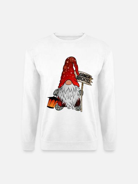 Gamer Wichtel Christmas Gnom - Unisex Pullover - Weiß