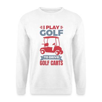 Golf Cart Witz - Unisex Pullover - Weiß - Vorne