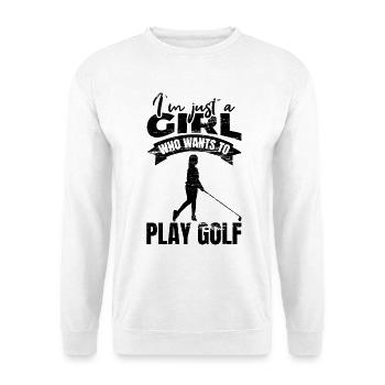 Golferin - Unisex Pullover - Weiß - Vorne