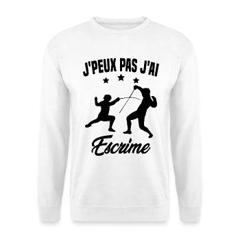 Je Peux Pas J'ai Escrime - Sweat-shirt Unisexe - blanc - Devant