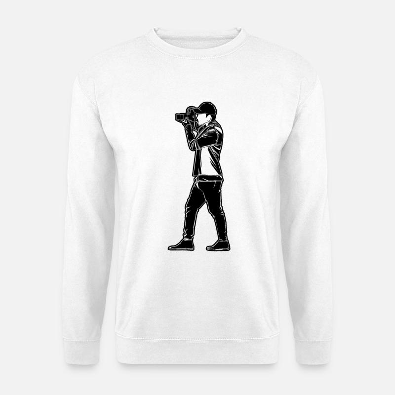 Skizze eines Fotografen - Unisex Pullover - Weiß