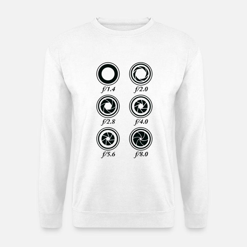 Blendeneinstellungen Kamera - Unisex Pullover - Weiß