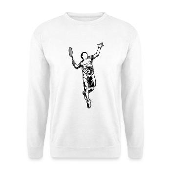 Drôle de joueur de badminton - Sweat-shirt Unisexe - blanc - Devant