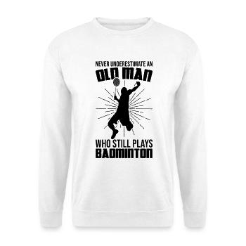 Alter Badmintonspieler - Unisex Pullover - Weiß - Vorne