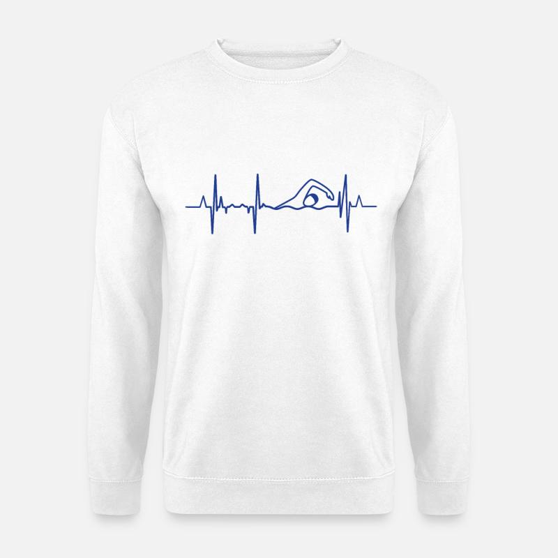 Schwimmer Herzschlag - Unisex Pullover - Weiß