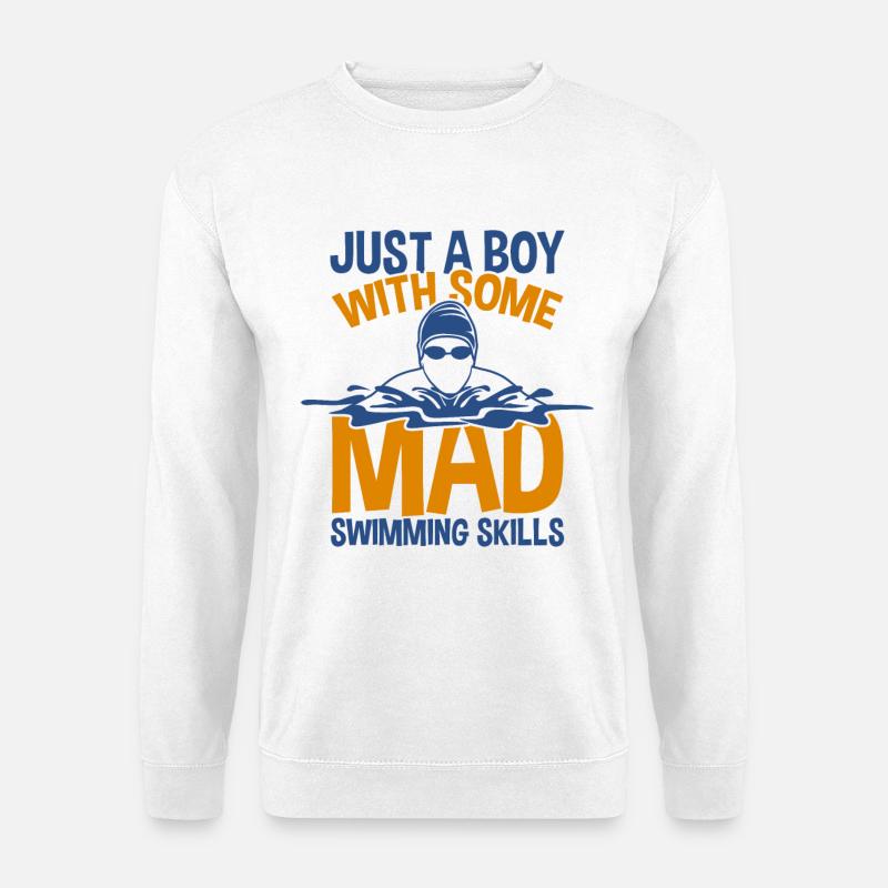 Schwimmer Jungs - Unisex Pullover - Weiß