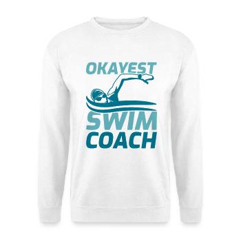 Schwimm Training - Unisex Pullover - Weiß - Vorne