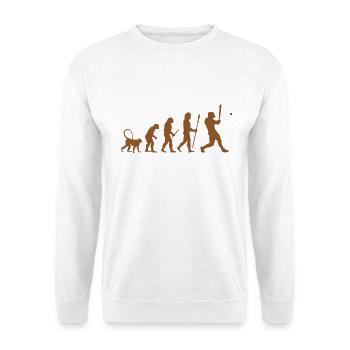 Baseball Evolution - Unisex Pullover - Weiß - Vorne