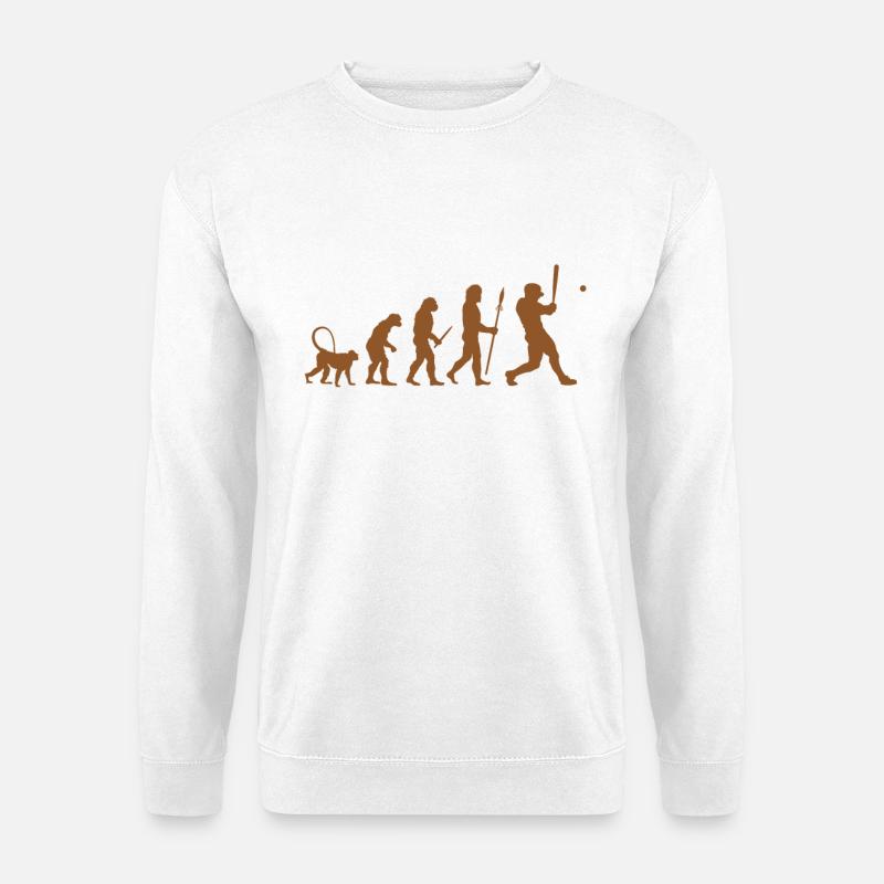 Baseball Evolution - Unisex Sweatshirt - white