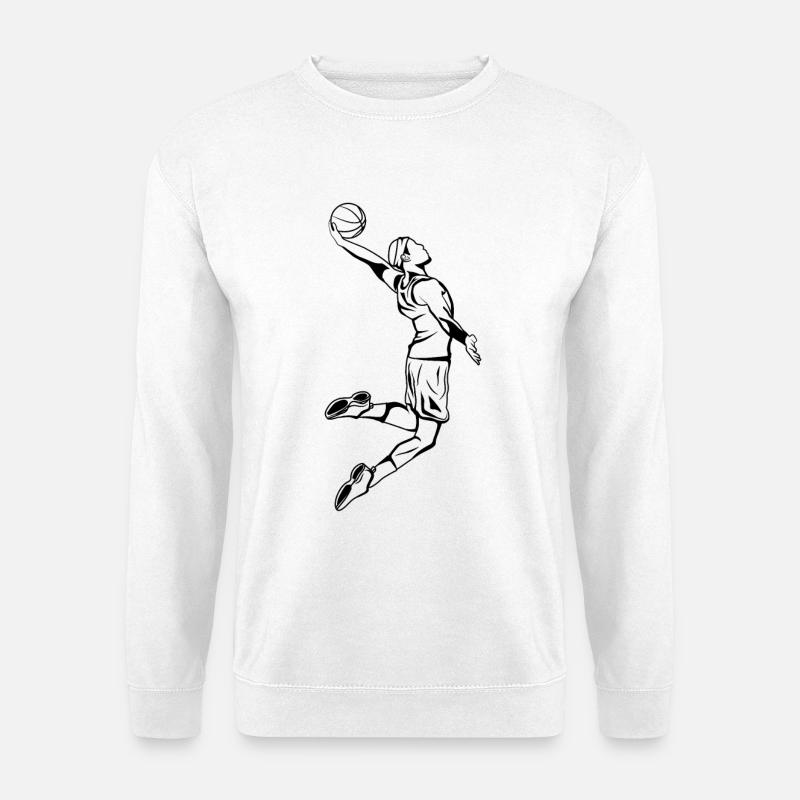 Basketball Dunk - Unisex Pullover - Weiß