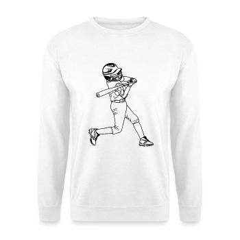 Baseballspieler Junge - Unisex Pullover - Weiß - Vorne